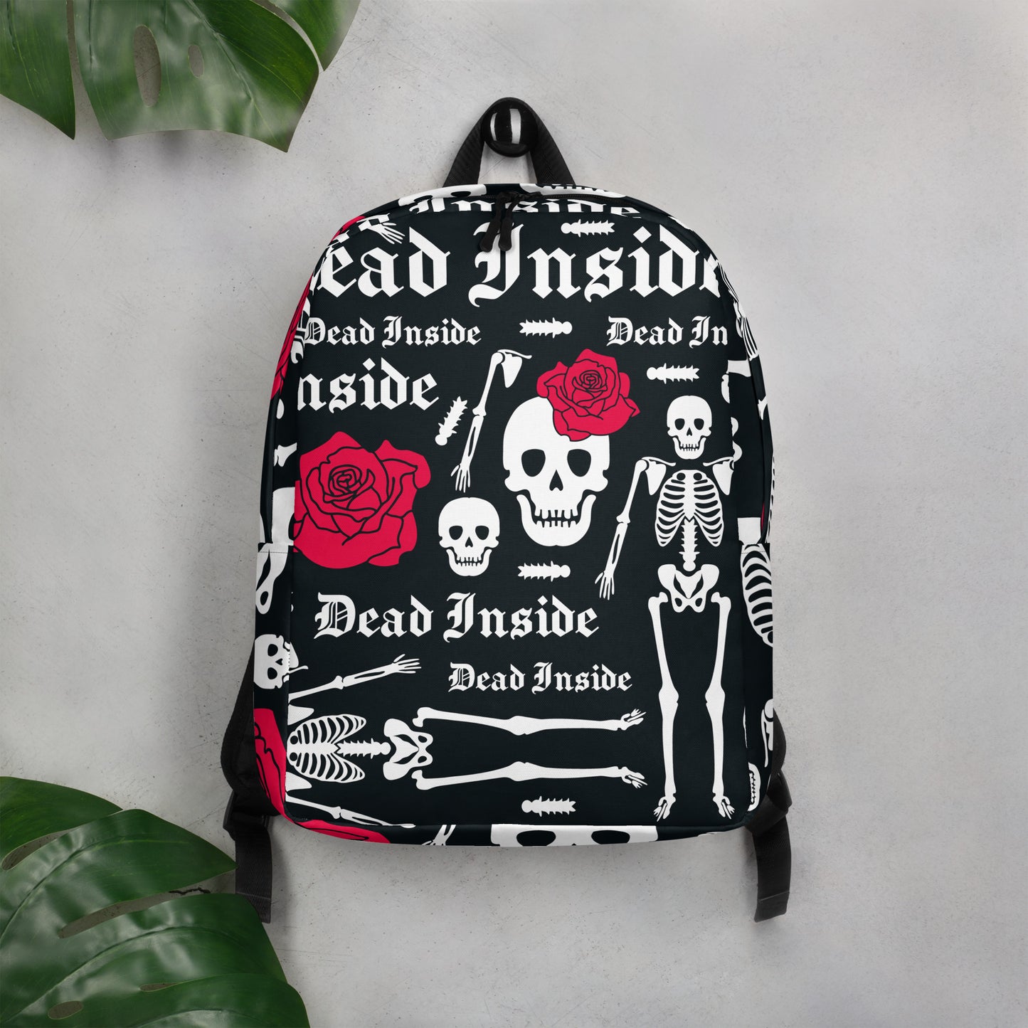 Minimalist Skull Rose Backpack