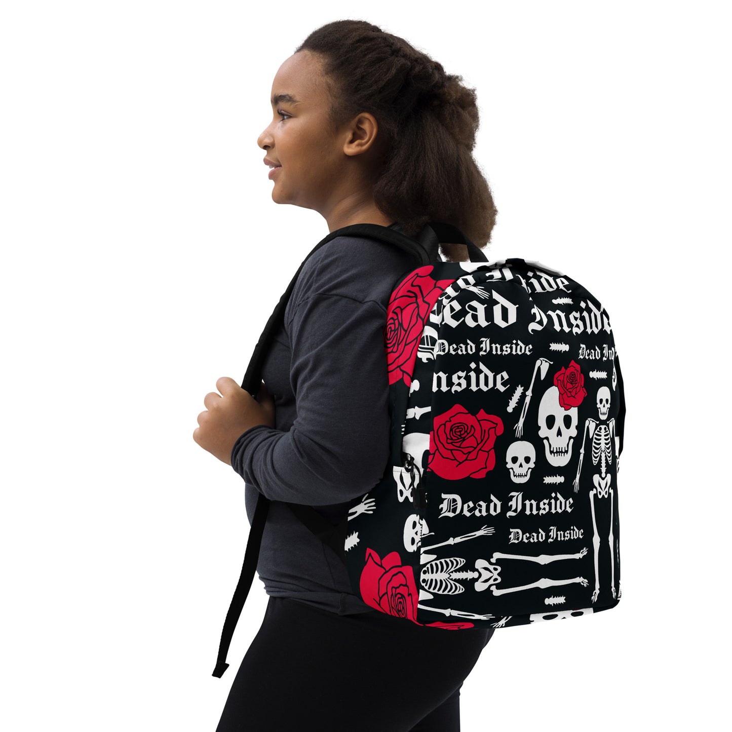 Minimalist Skull Rose Backpack