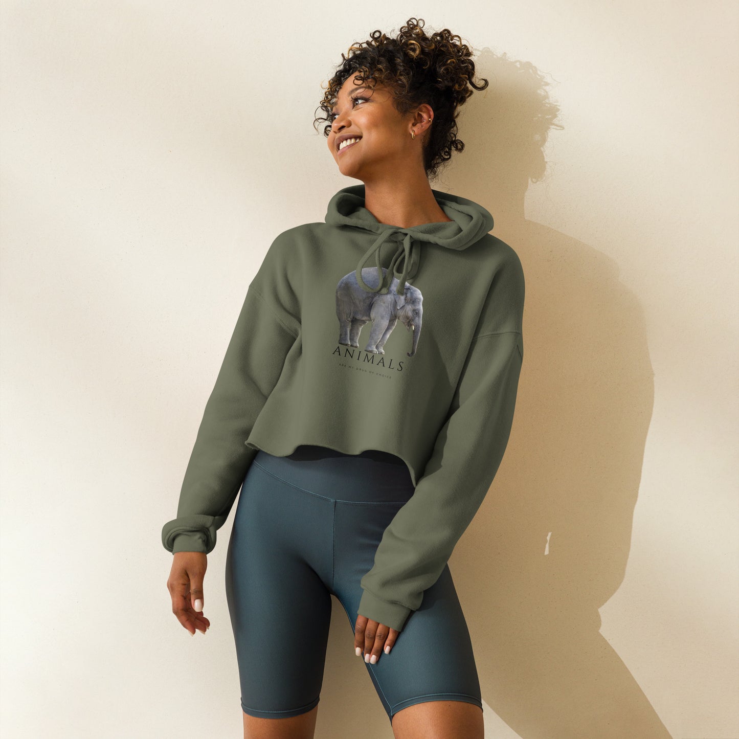 Elephant Crop Hoodie