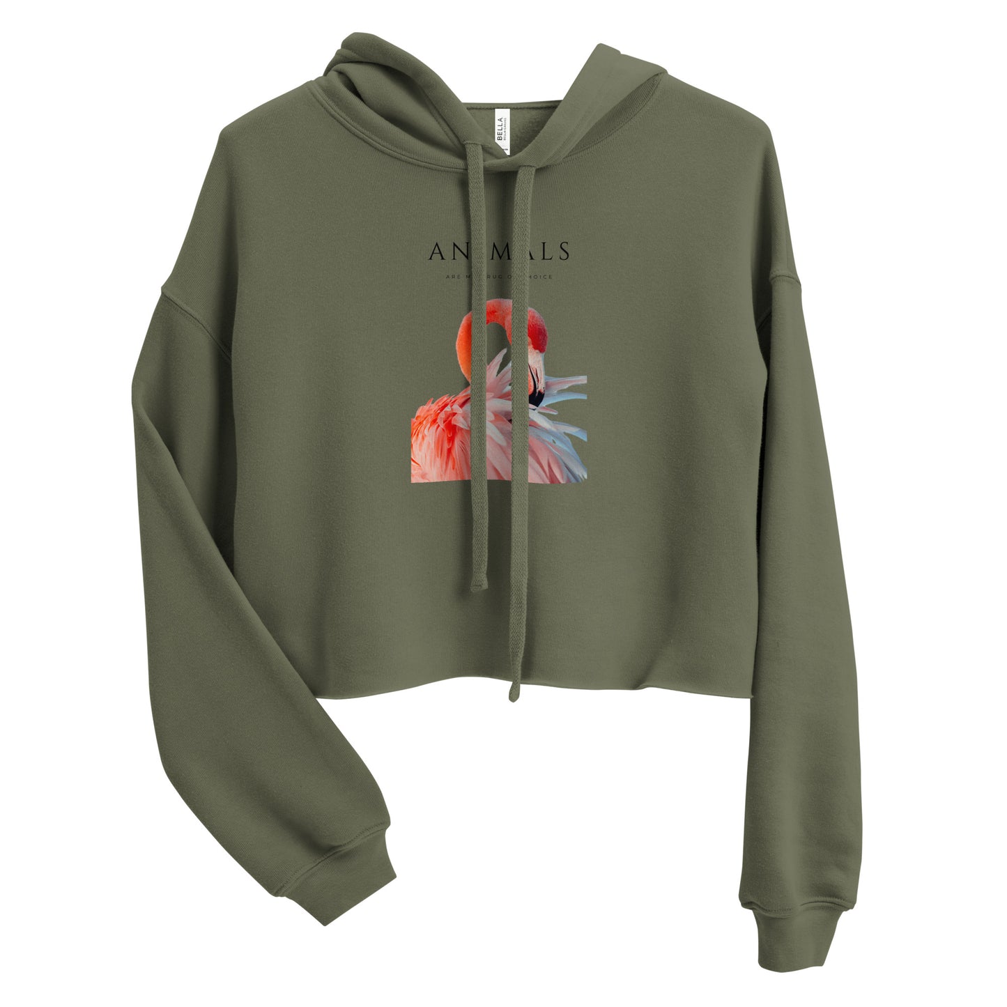 Flamingo Crop Hoodie