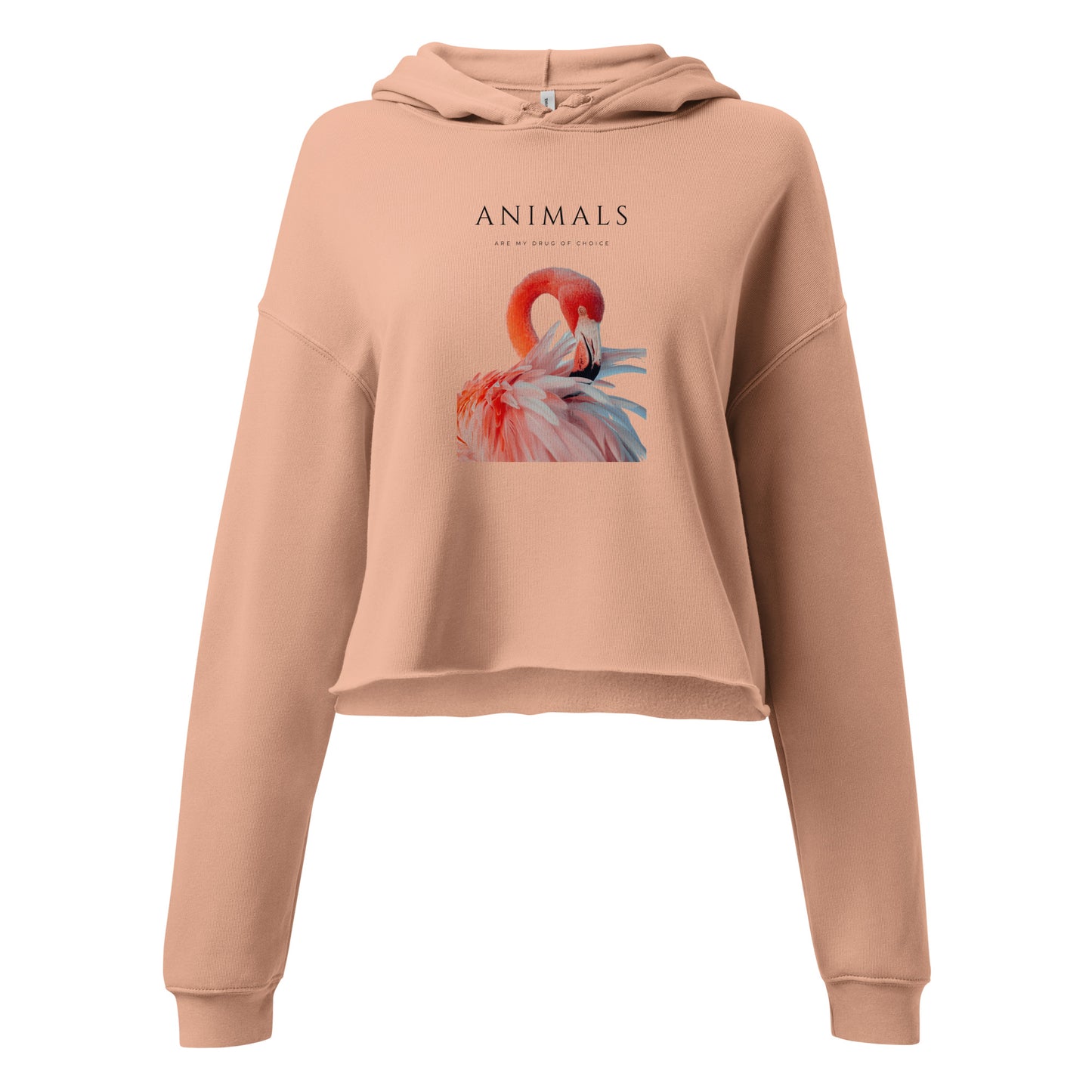 Flamingo Crop Hoodie