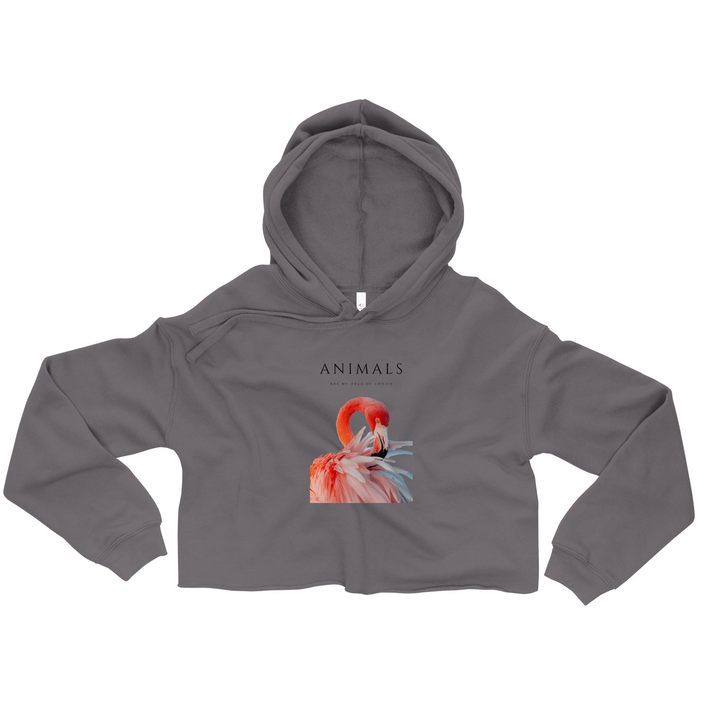 Flamingo Crop Hoodie