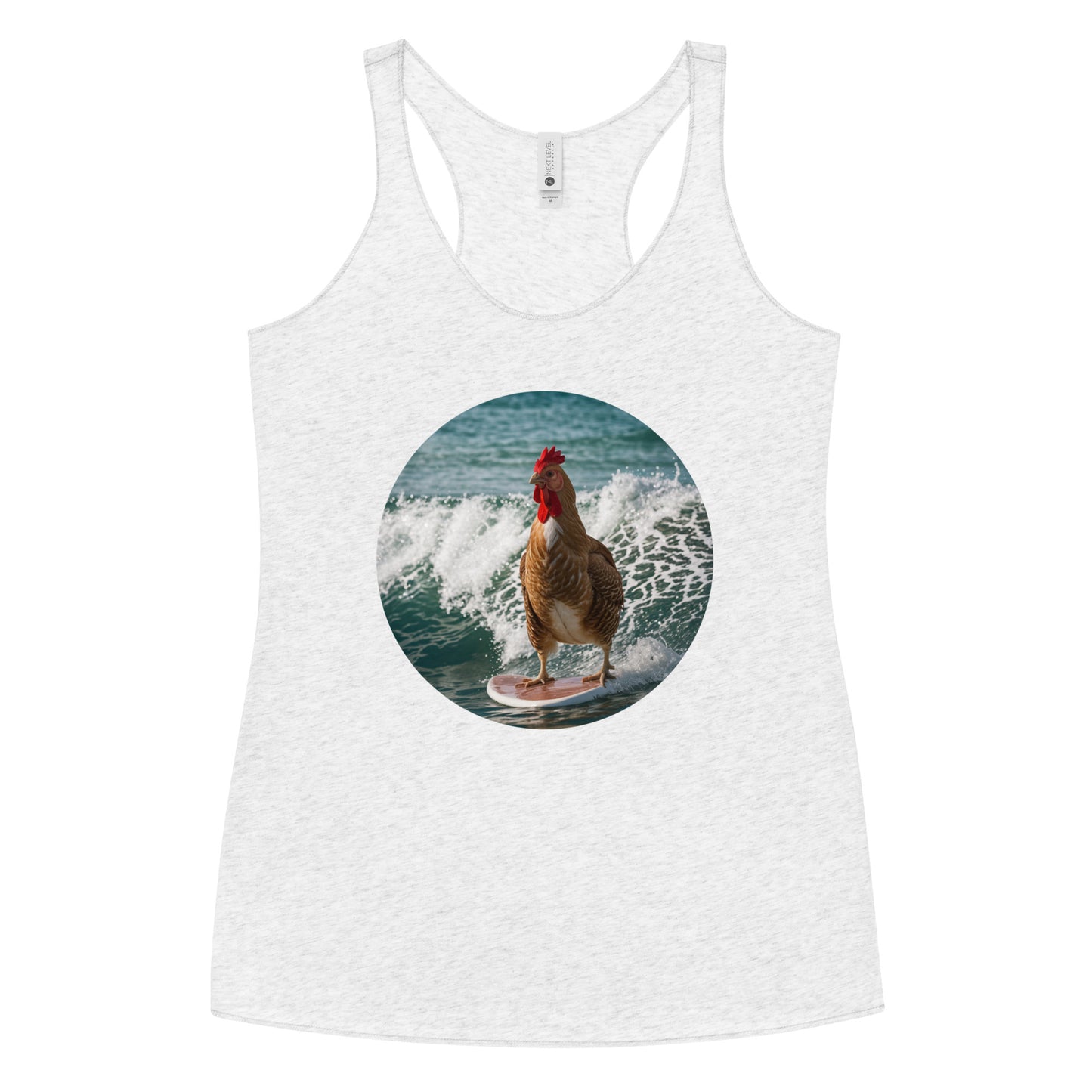 Surfing Chicken Women's Racerback Tank