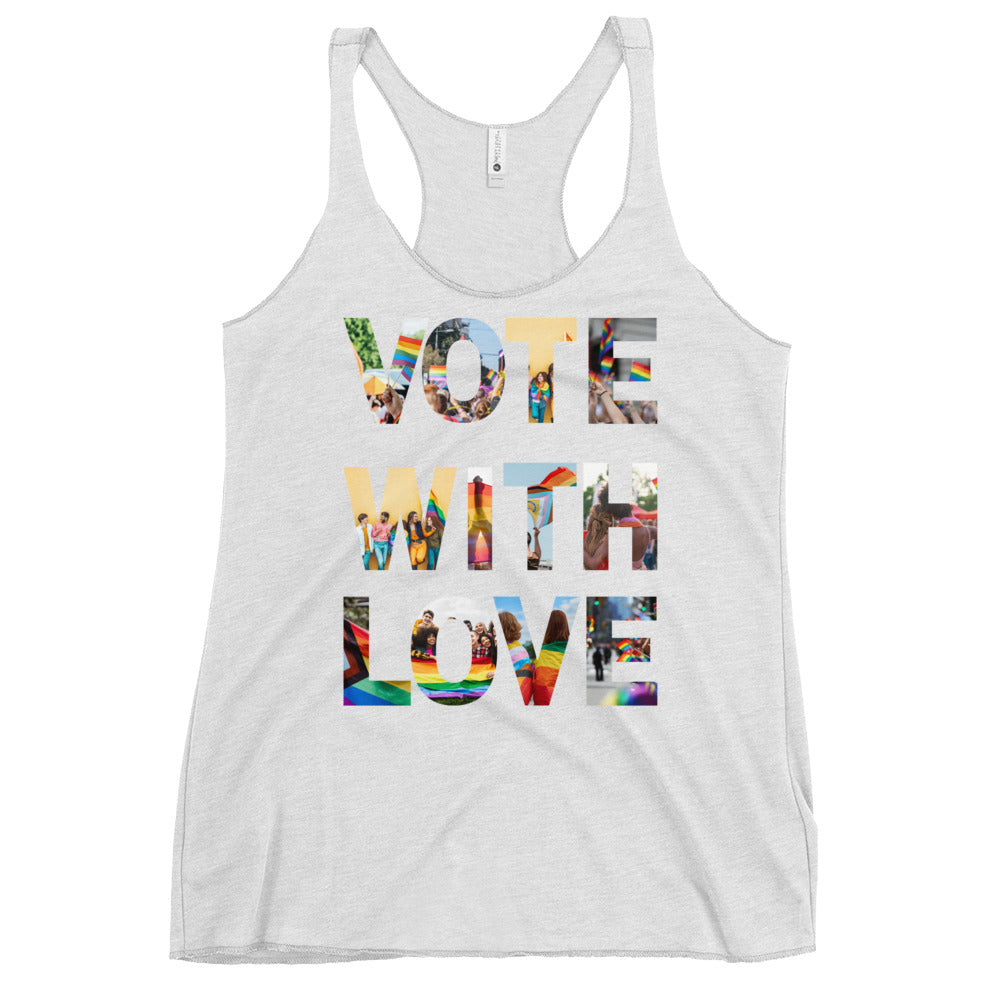 Vote Love Women's Racerback Tank