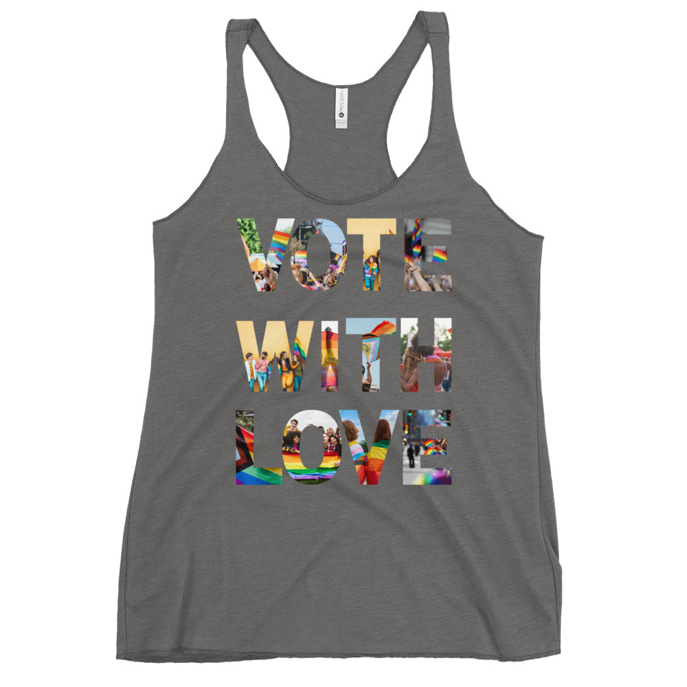 Vote Love Women's Racerback Tank