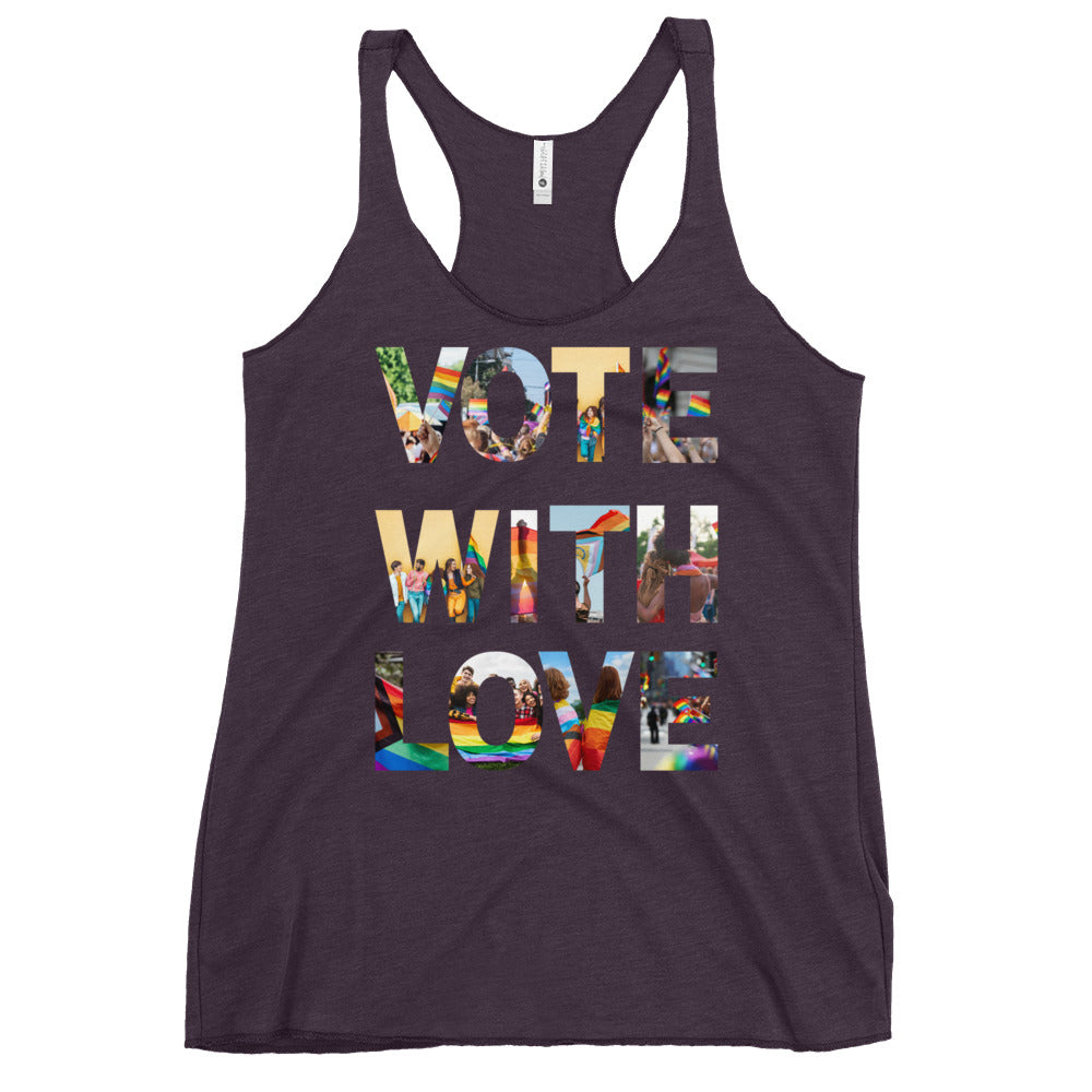Vote Love Women's Racerback Tank