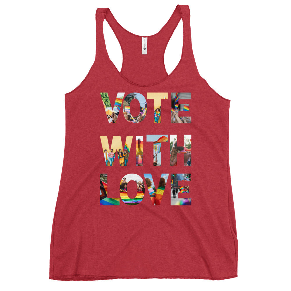 Vote Love Women's Racerback Tank