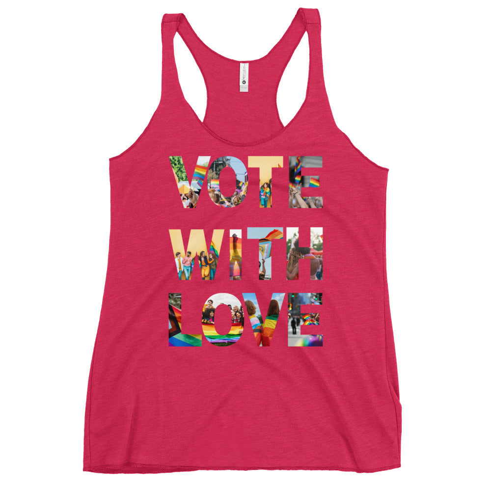 Vote Love Women's Racerback Tank