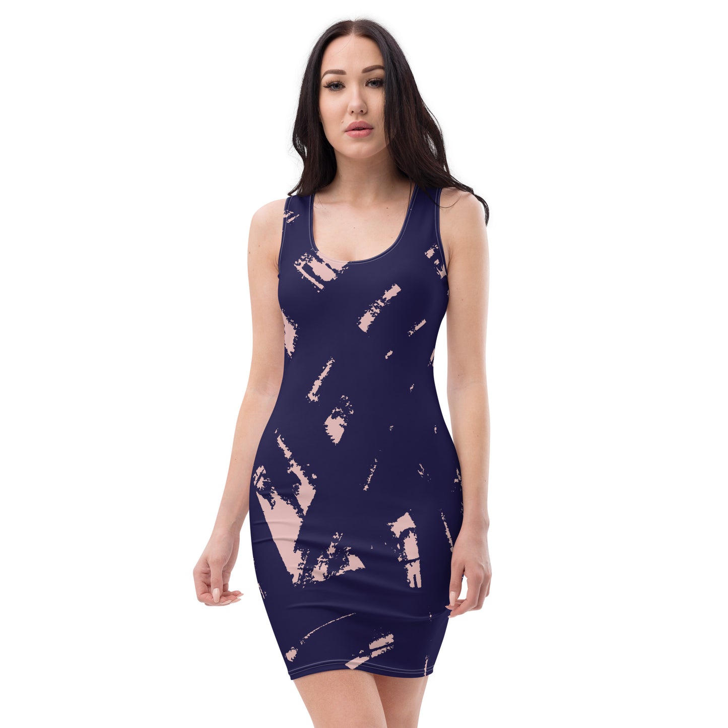 Navy and Pink Bodycon dress