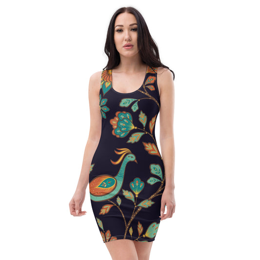 Peacock Bodycon dress