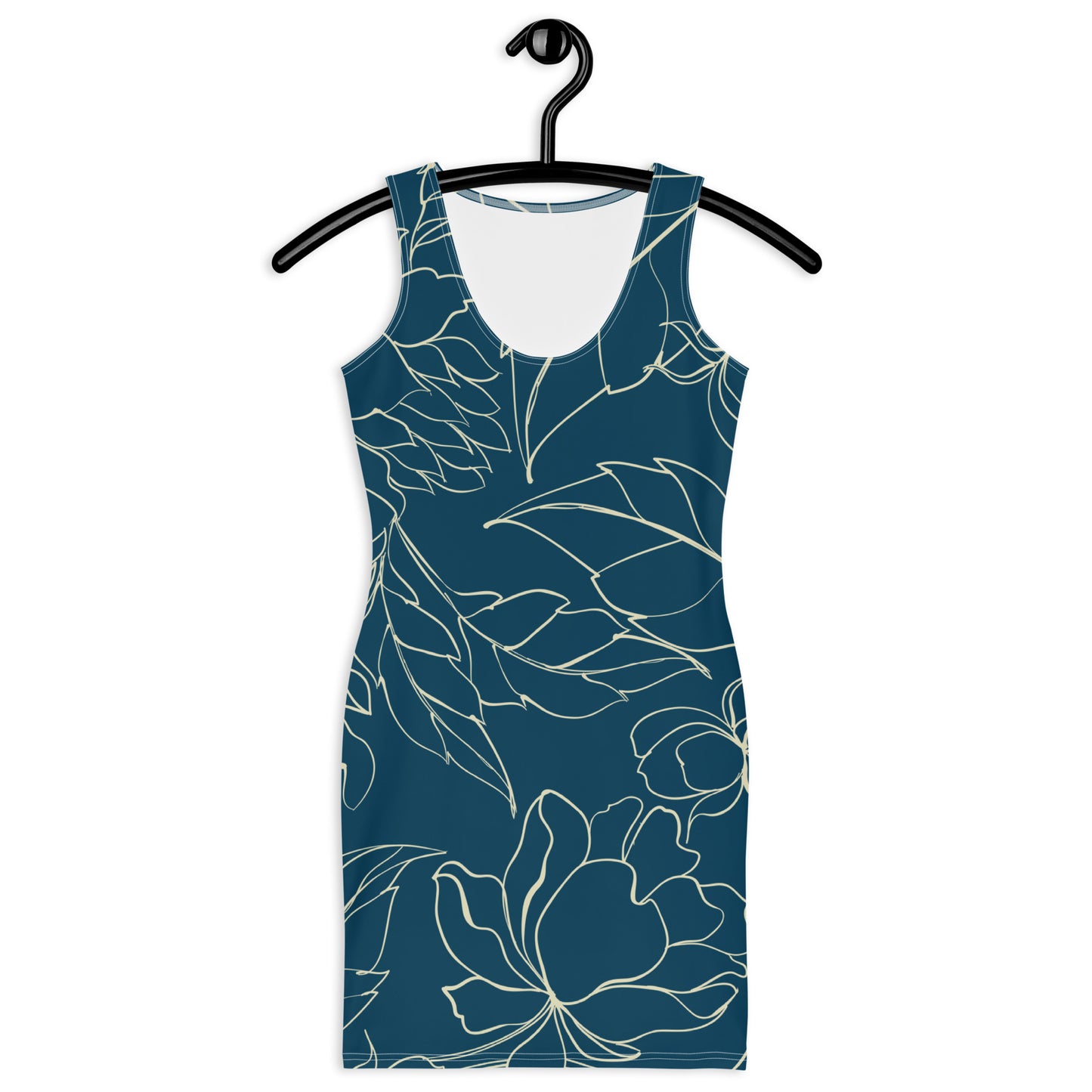 Teal Outline Bodycon dress