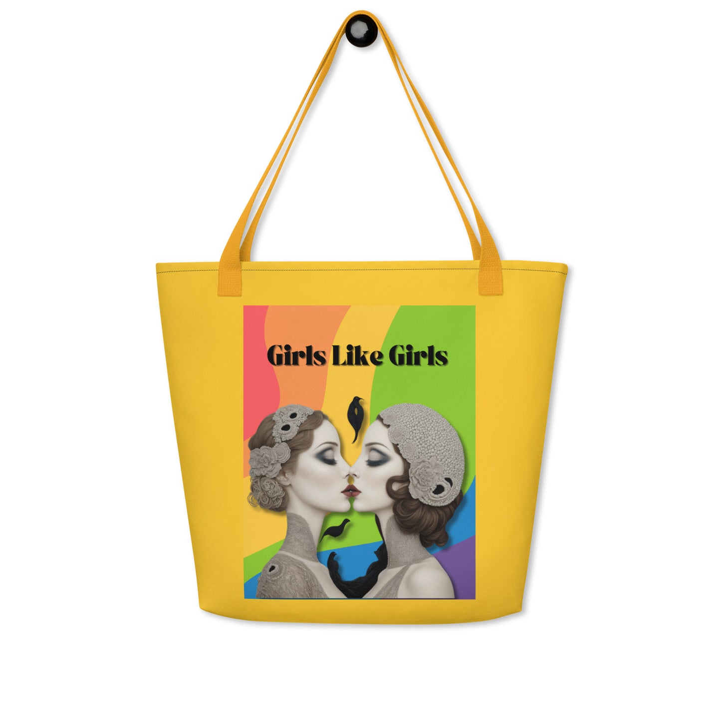 Girls Like Girls All-Over Print Large Tote Bag