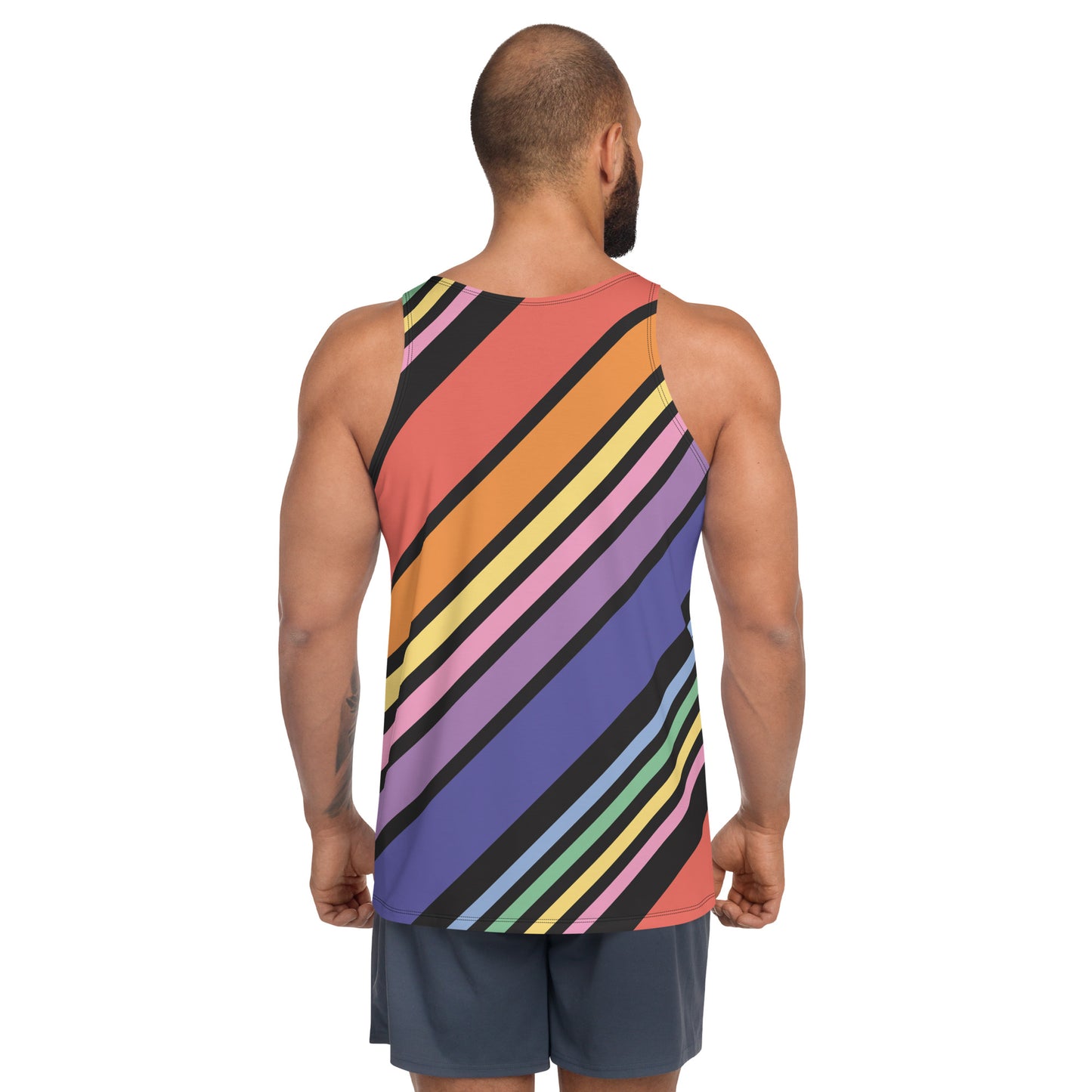 Men's Rainbow Stripe Tank Top