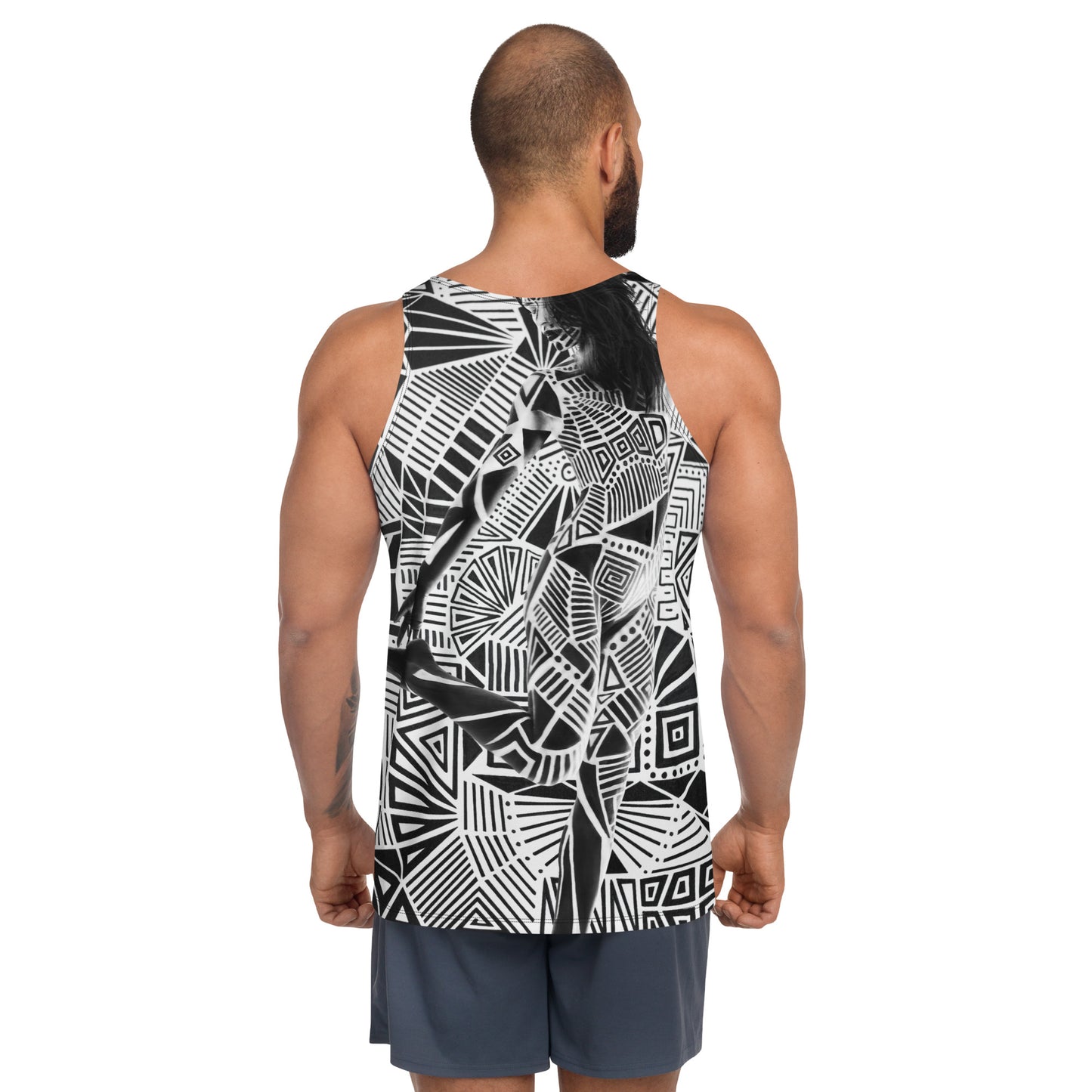 Men’s Black & White Tank Top