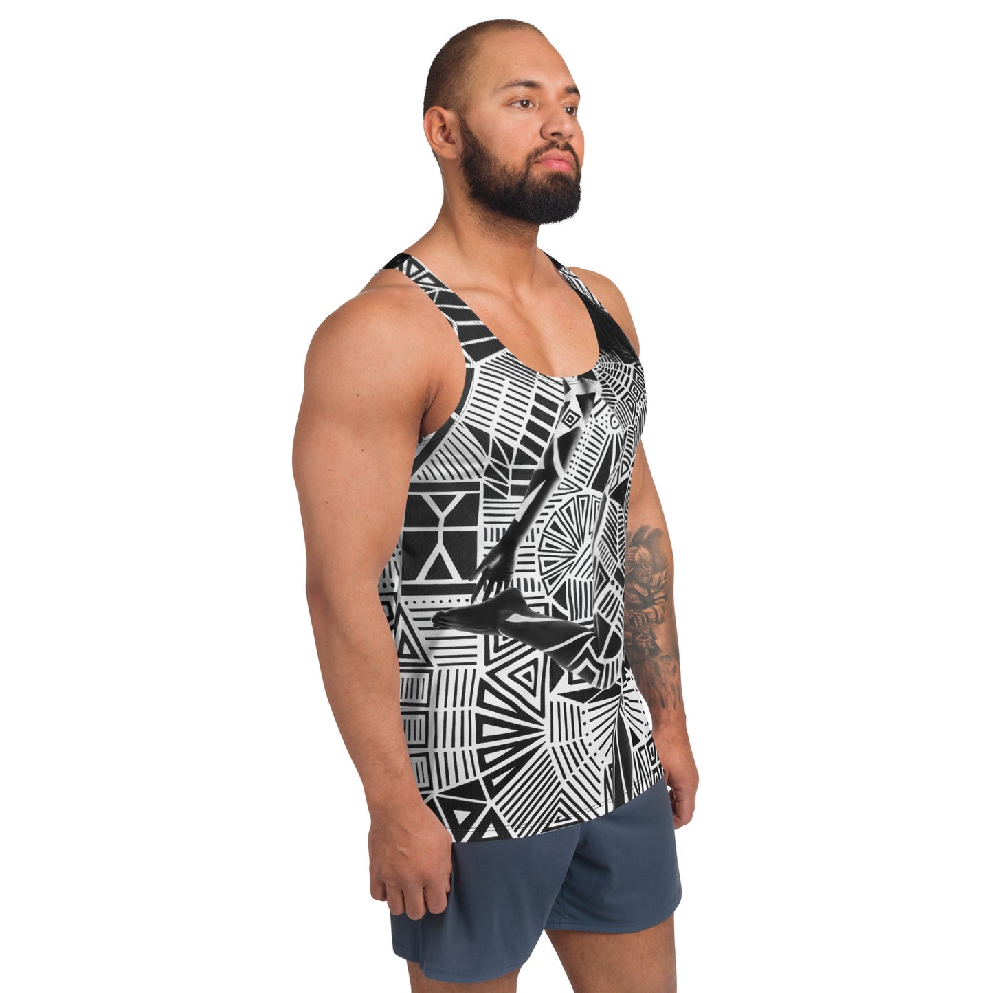 Men’s Black & White Tank Top