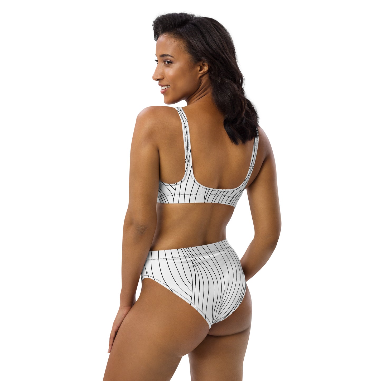 Curves Recycled high-waisted bikini