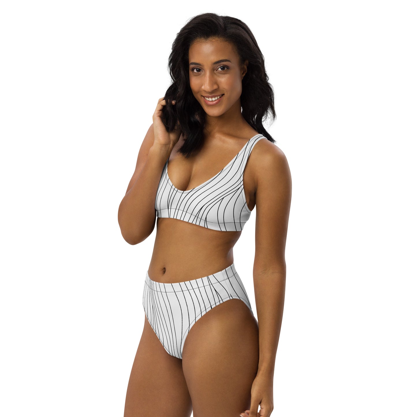 Curves Recycled high-waisted bikini