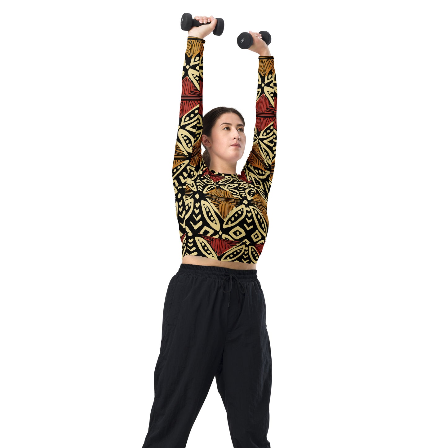 Recycled Symmetry long-sleeve crop top