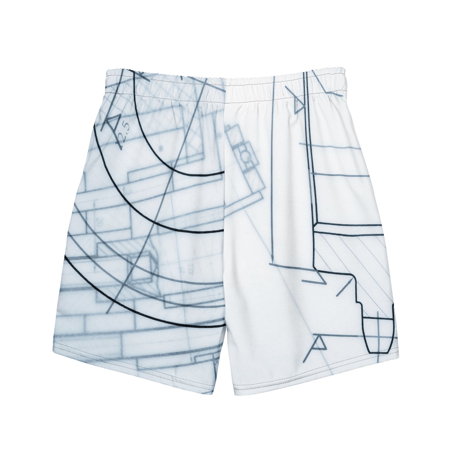 Men's blueprint swim trunks