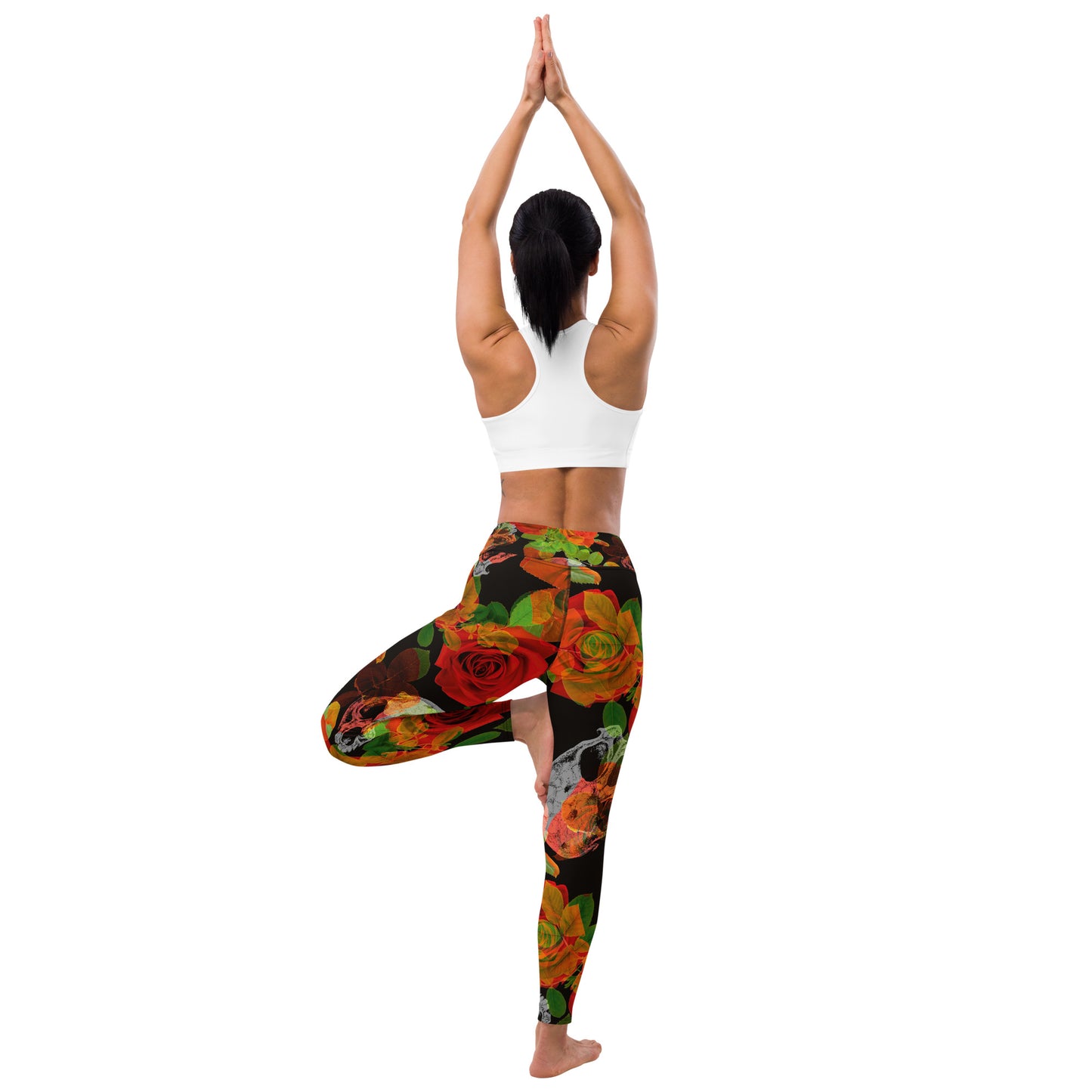 Skull Rose Yoga Leggings