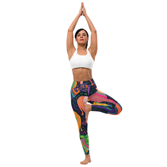 India Cow Yoga Leggings