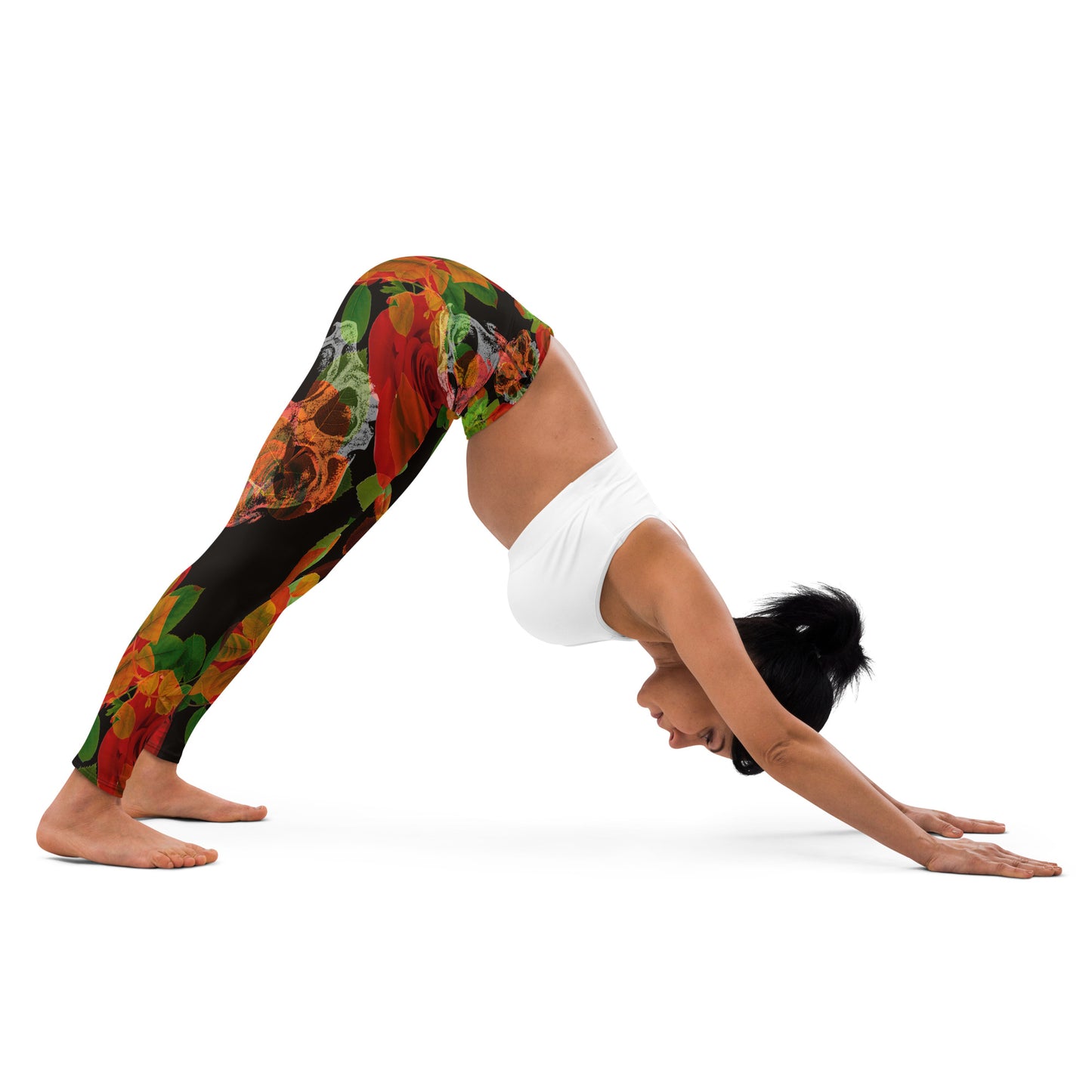 Skull Rose Yoga Leggings