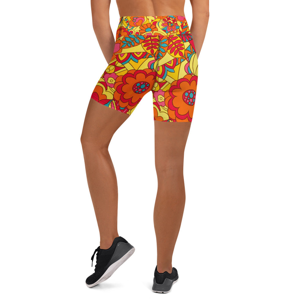 Floral Fun Yoga Shorts