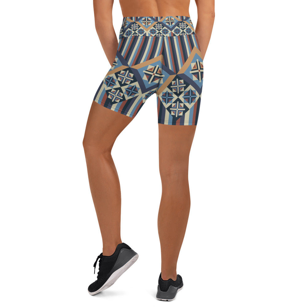 Patterned Yoga Shorts