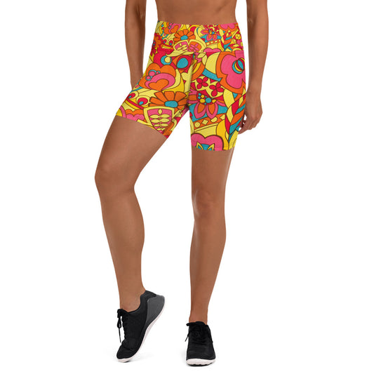 Floral Fun Yoga Shorts