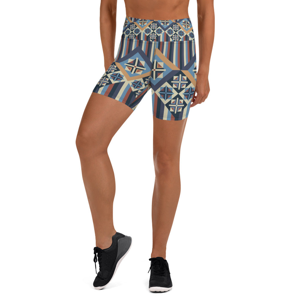 Patterned Yoga Shorts