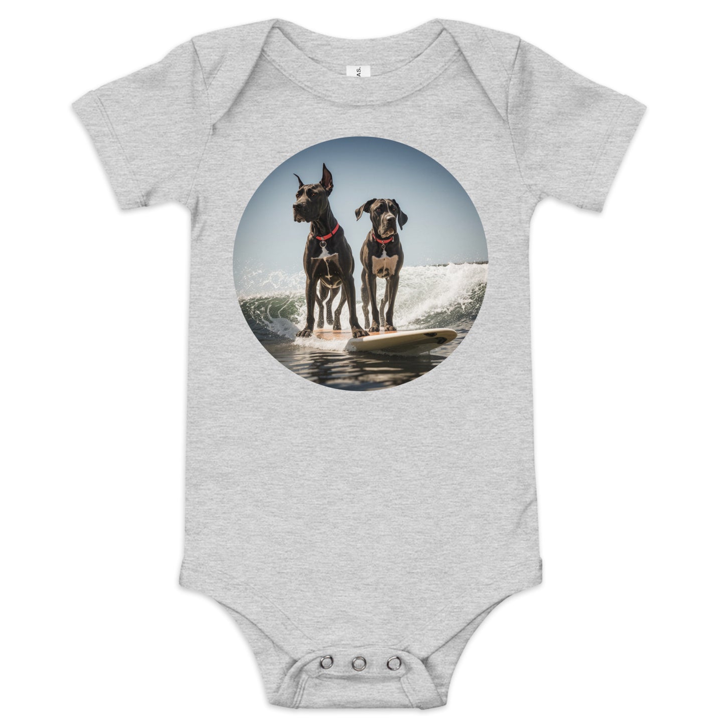 Baby Great Danes short sleeve one piece