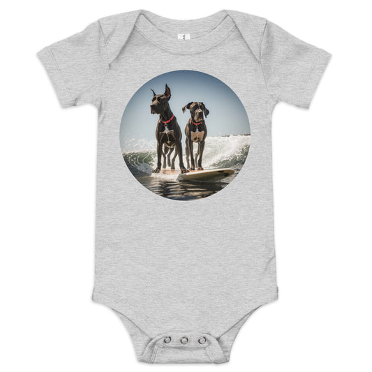 Baby Great Danes short sleeve one piece