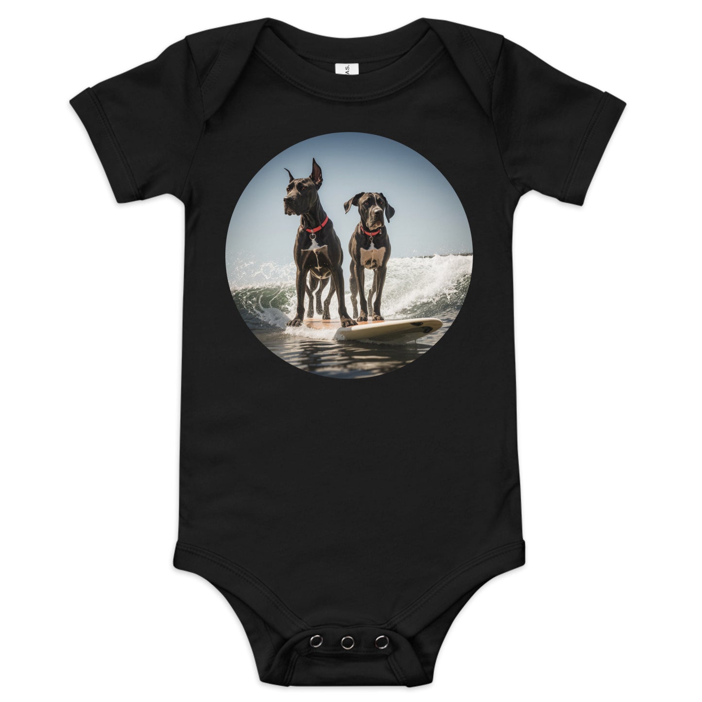 Baby Great Danes short sleeve one piece