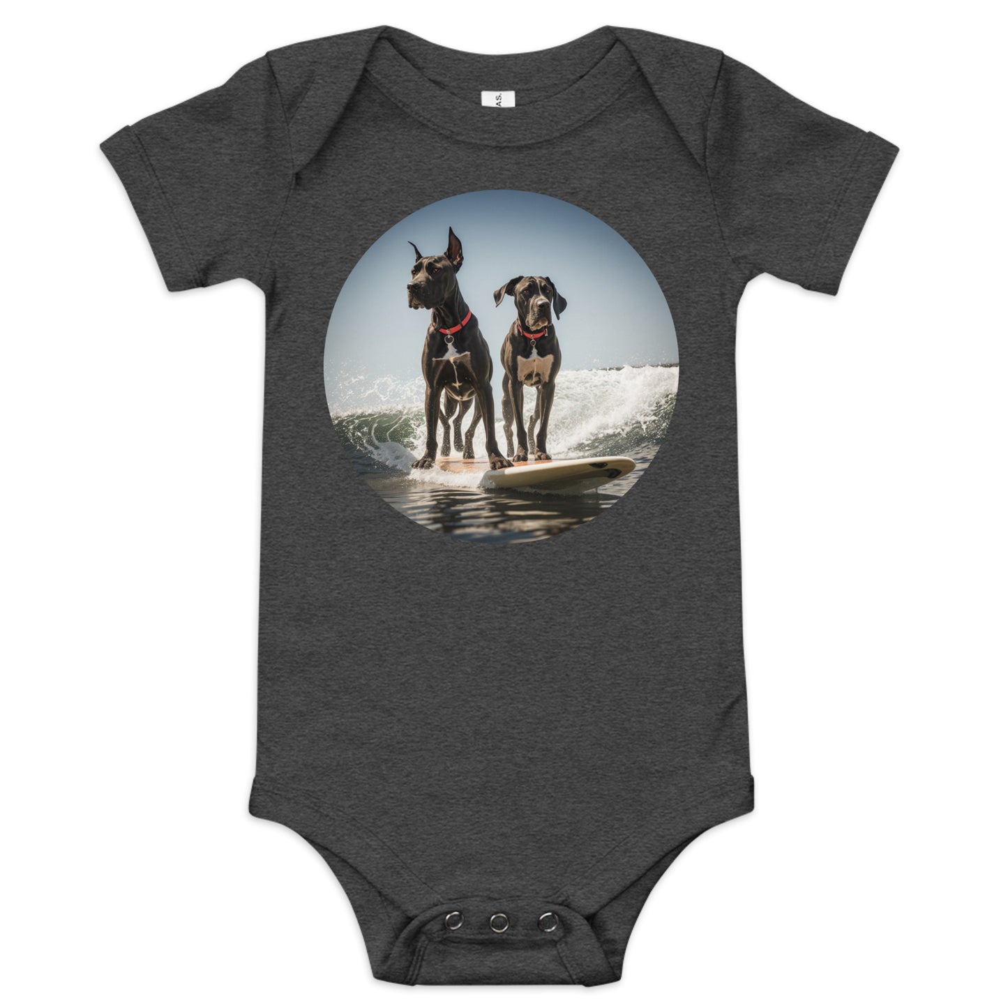 Baby Great Danes short sleeve one piece