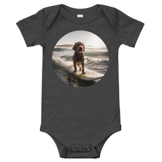Baby Surfing Doodle short sleeve one piece