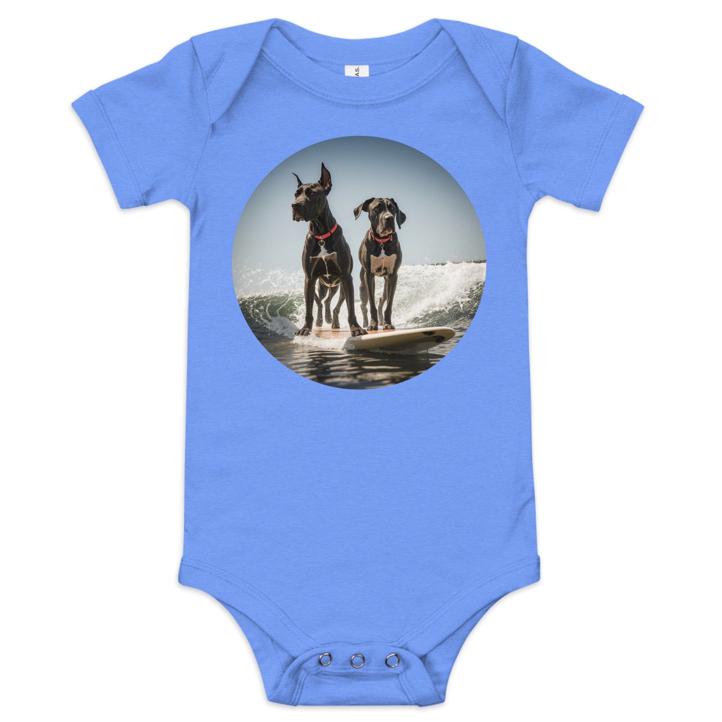 Baby Great Danes short sleeve one piece