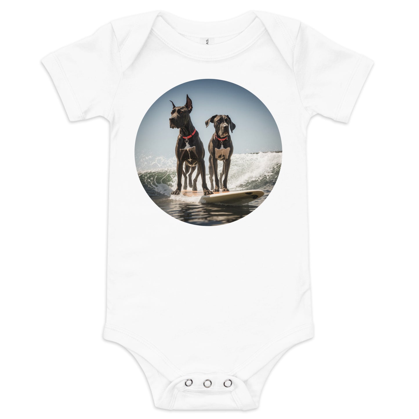 Baby Great Danes short sleeve one piece