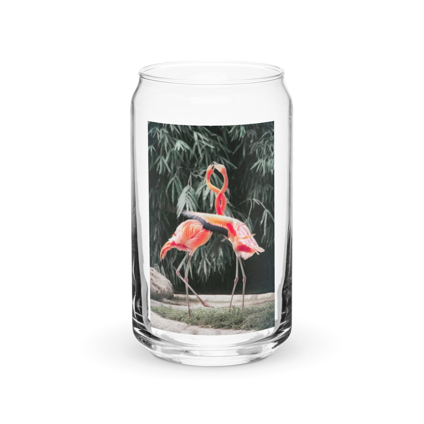 Flamingo Love Glass