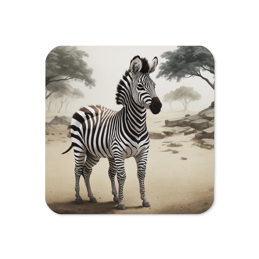 Zebra Cork-back coaster