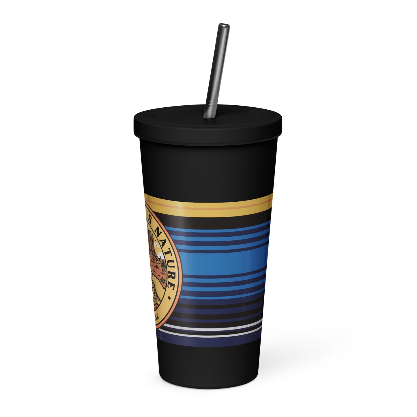 Nature Insulated tumbler with a straw