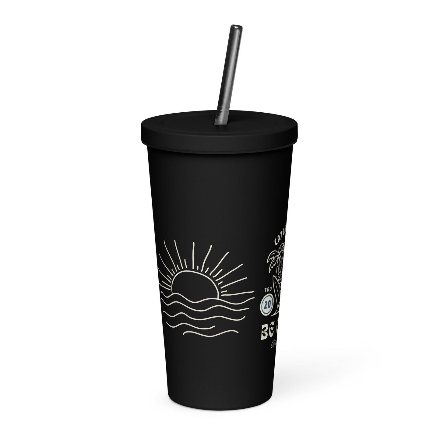 Waves Insulated tumbler with a straw