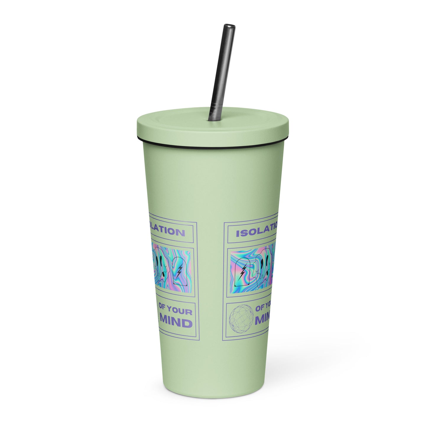 Isolation Insulated tumbler with a straw