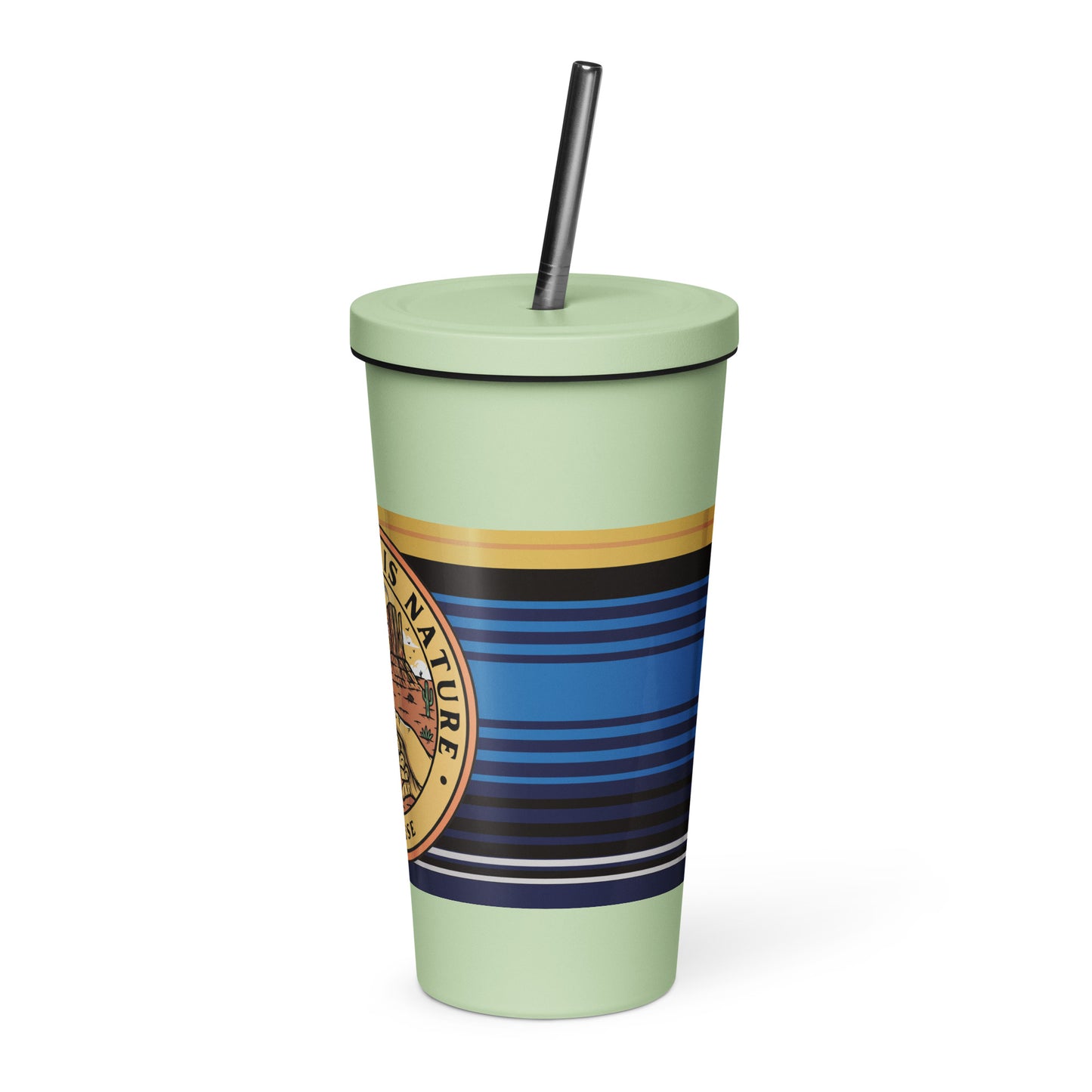 Nature Insulated tumbler with a straw