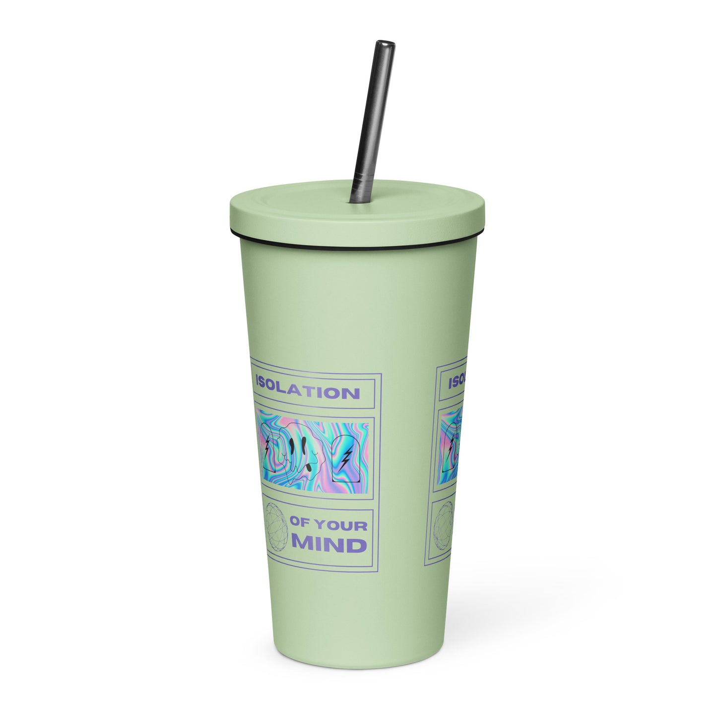 Isolation Insulated tumbler with a straw