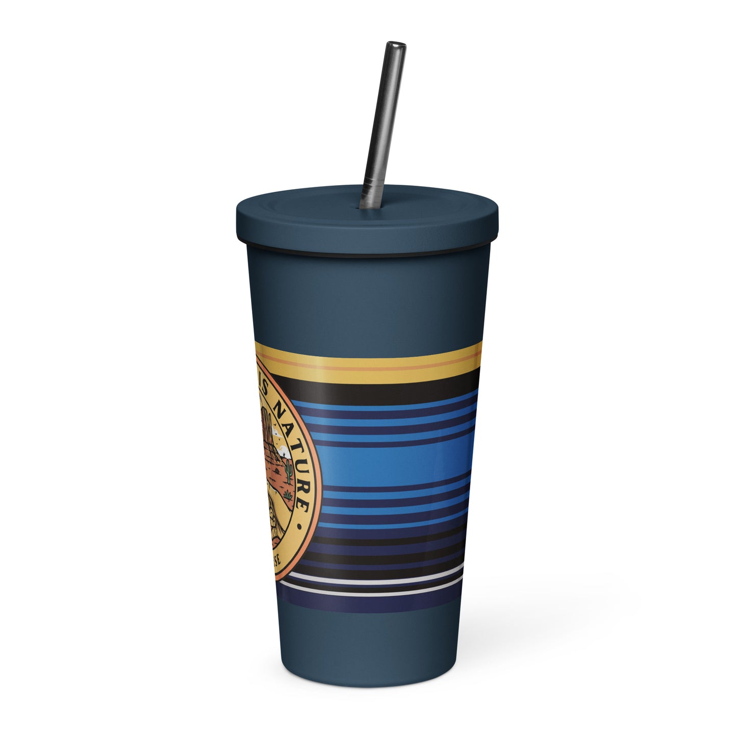 Nature Insulated tumbler with a straw