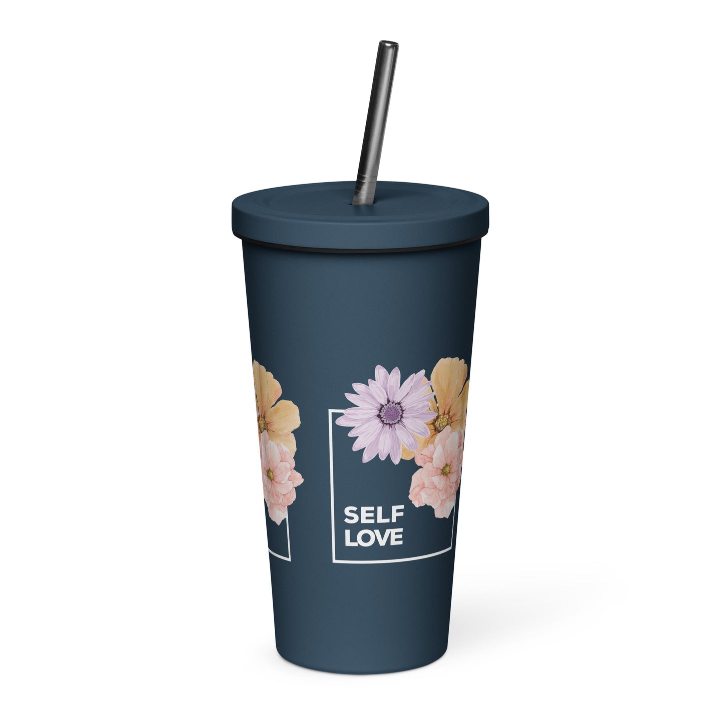 Self Love Insulated tumbler with a straw