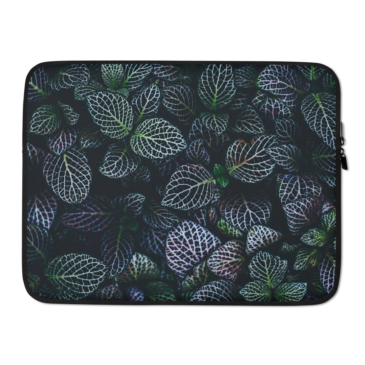 Dark Green Leaves Laptop Sleeve