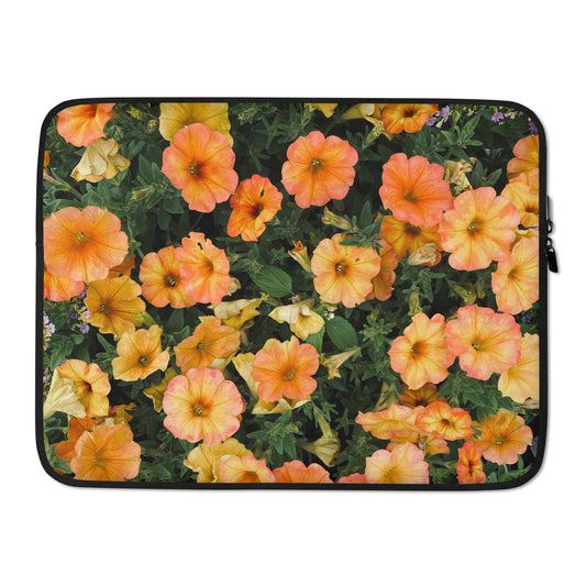 Orange Flowers Laptop Sleeve