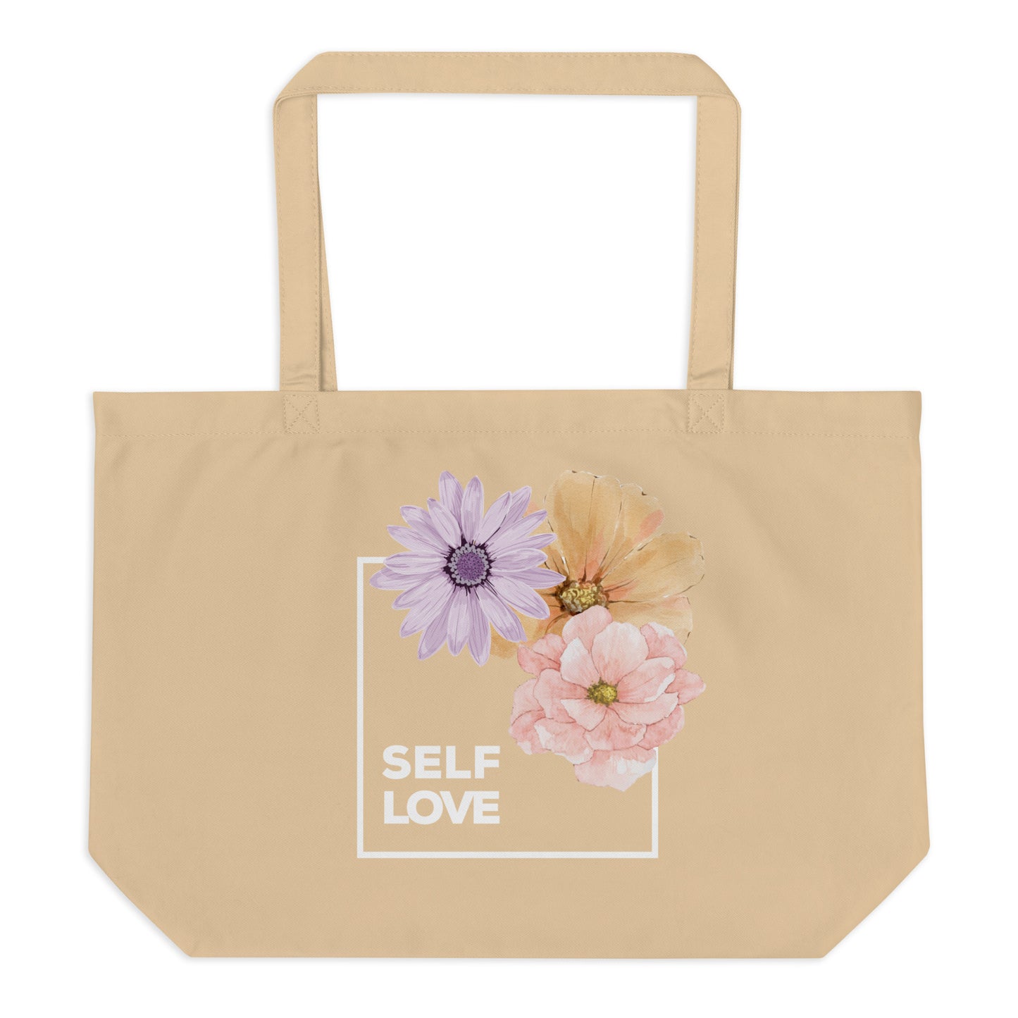 Self Love Large organic tote bag