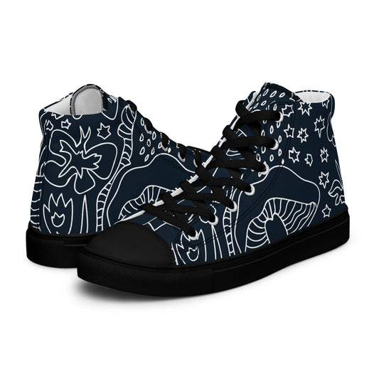 Men’s Shroom Outline high top canvas shoes